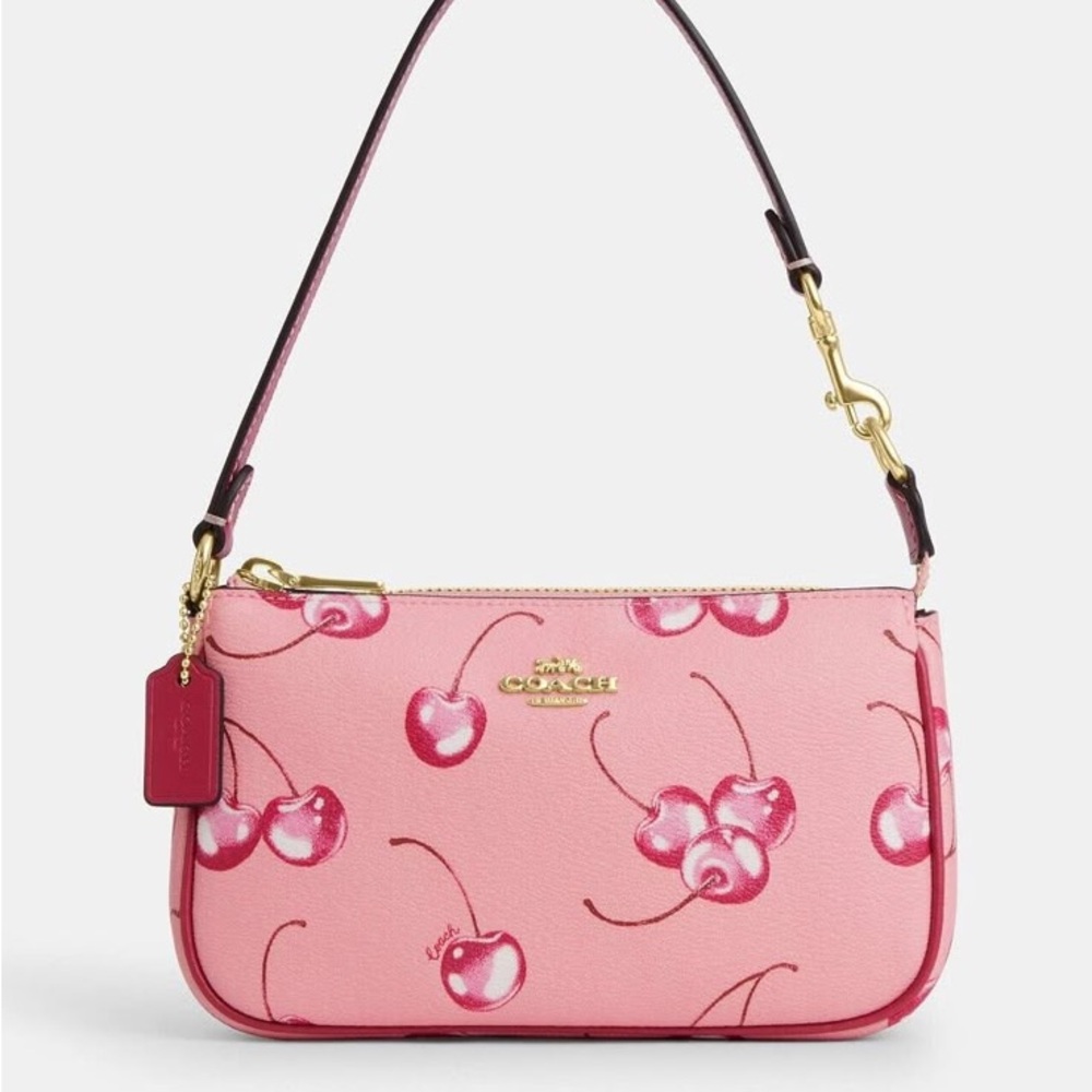 Coach Pink Cherry Pattern Nolita 19 Shoulder Bag